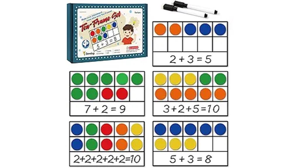 magnetic ten frame educational tool