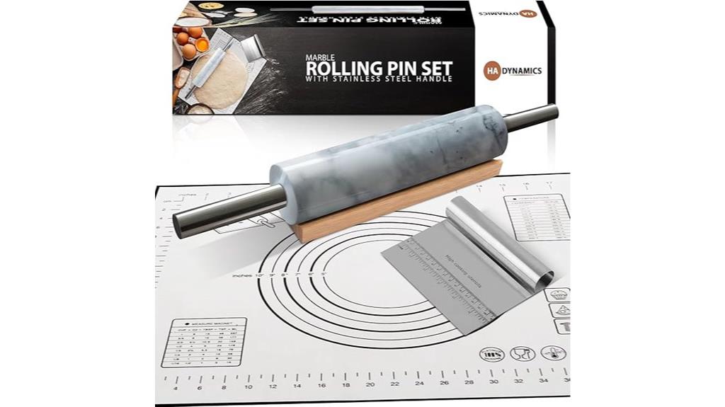 marble dough rolling pin