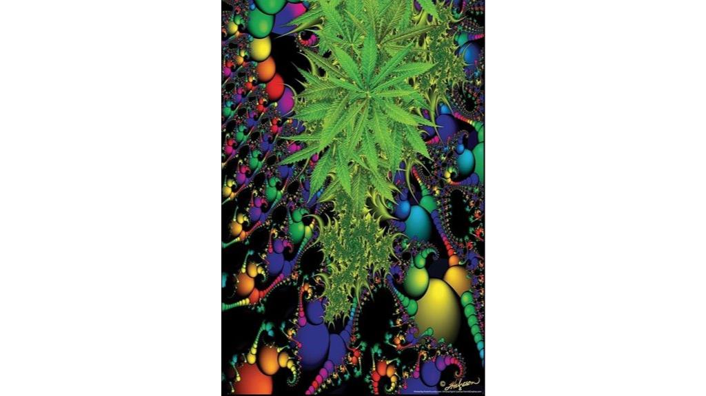 marijuana fractal wall art