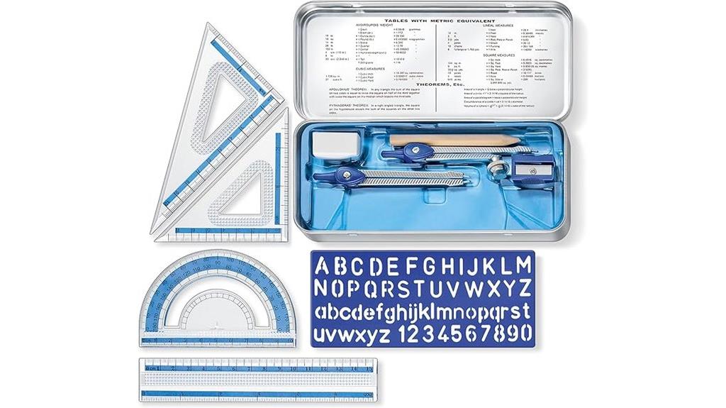 math set with compass