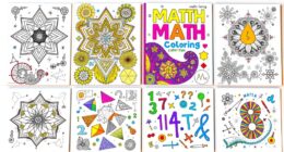 math themed creative coloring books