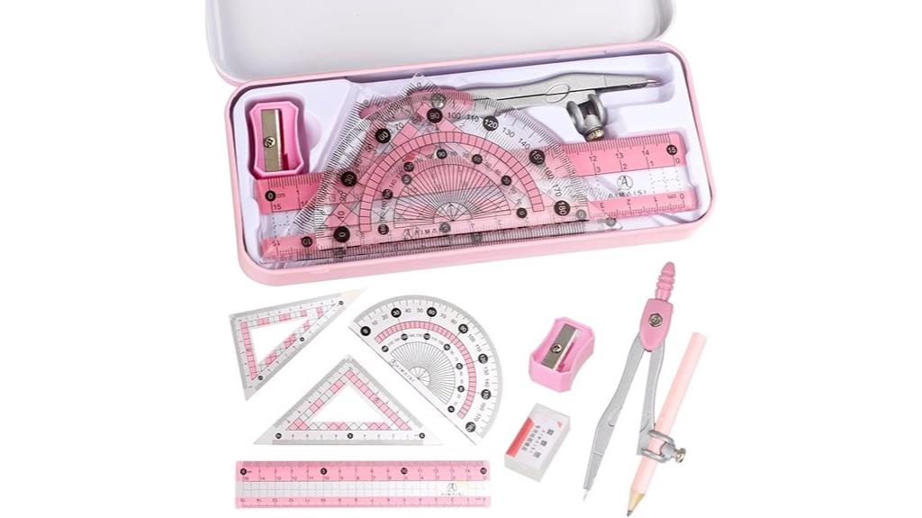 metal box compass set