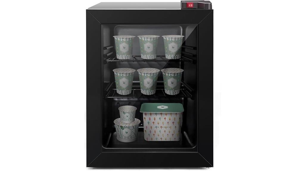 mini freezer with glass door