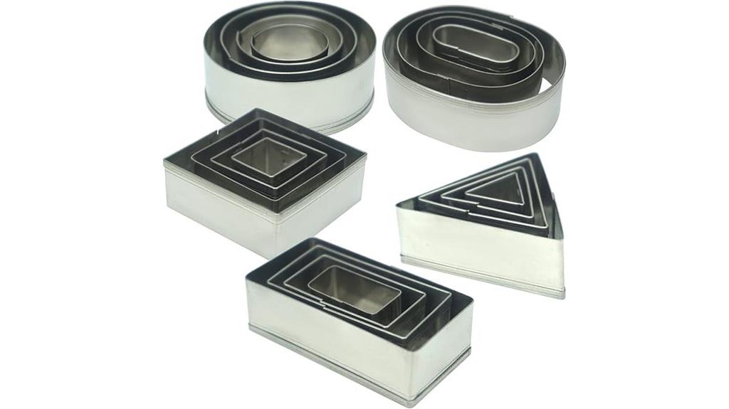 mini geometric cookie cutters