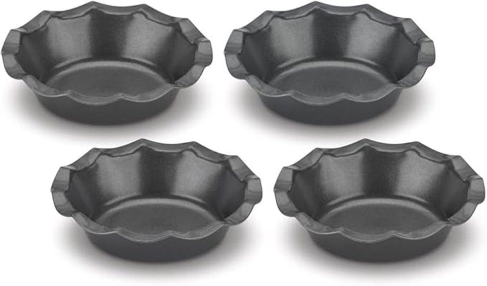 mini steel gray tartlet pans