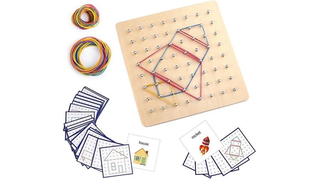 montessori wooden geoboard kit