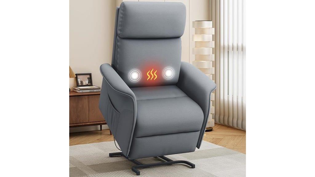 motorized elderly recliner with heat