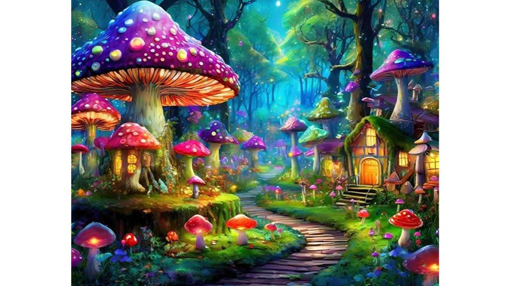 mystical mushroom fantasy village