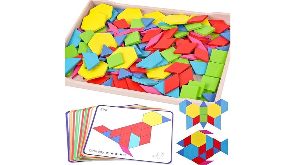 otters wooden shape blocks