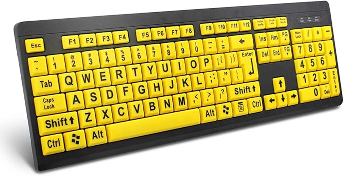 oversized letters computer keyboard