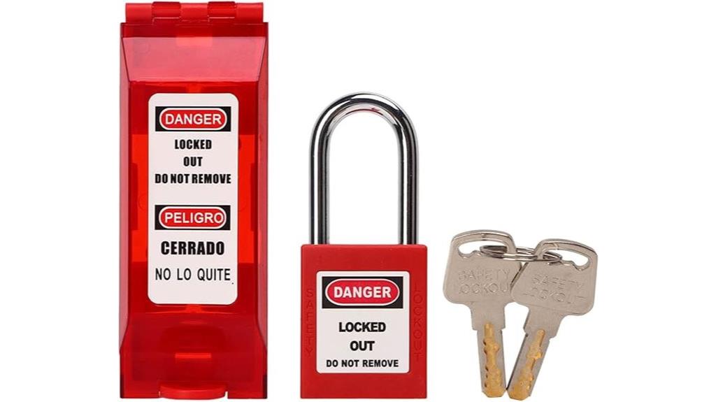 padlock with switch cover