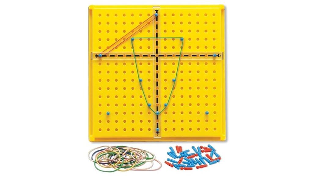 pegboard with rubber bands