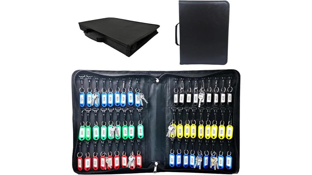 portable zipper key holder