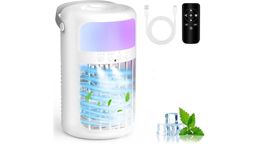quiet portable cooling device