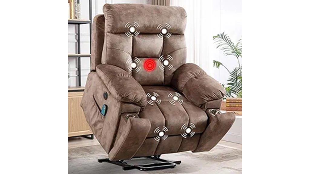 recliner with massage heat