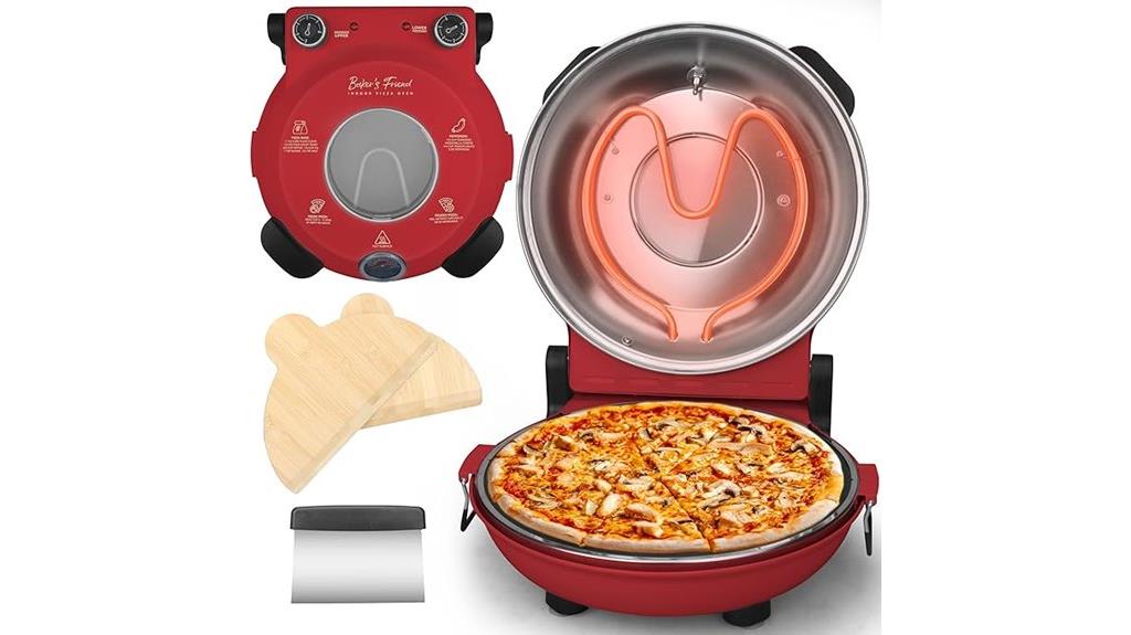 red electric pizza oven