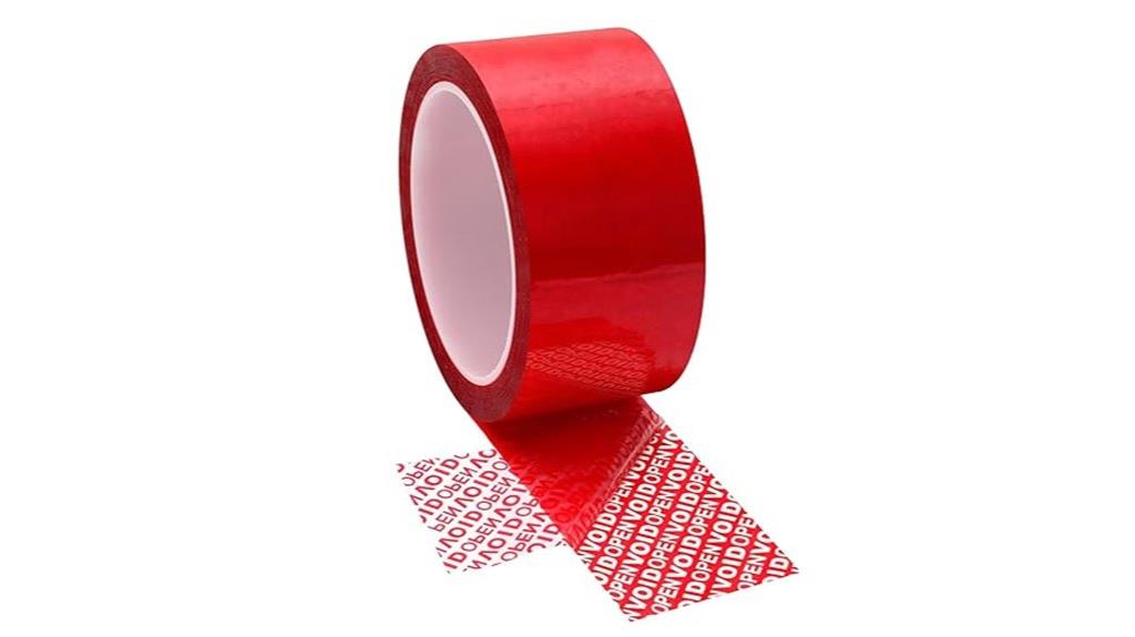 red tamper evident tape