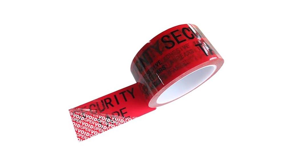 red tamper proof tape