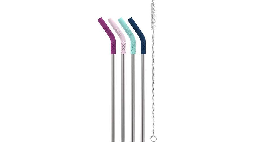 reusable metal straws with silicone