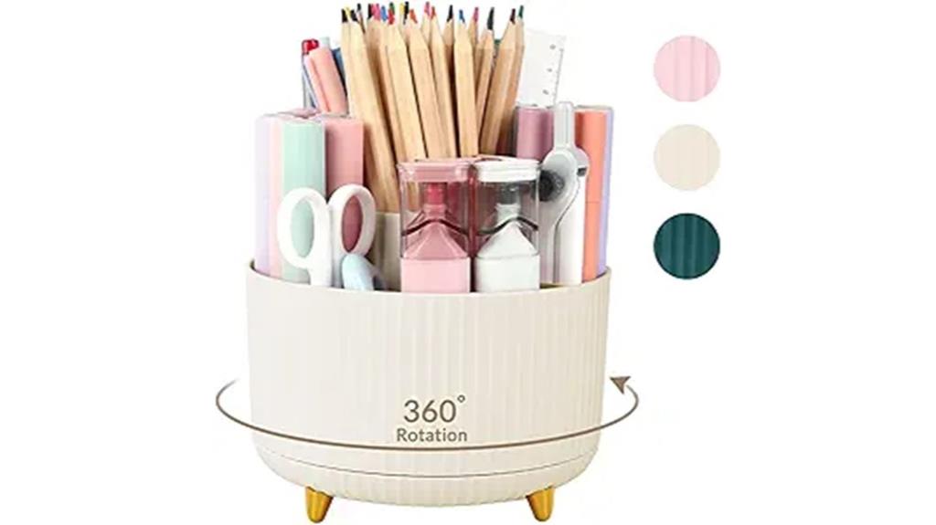 rotating 5 slot pen holder