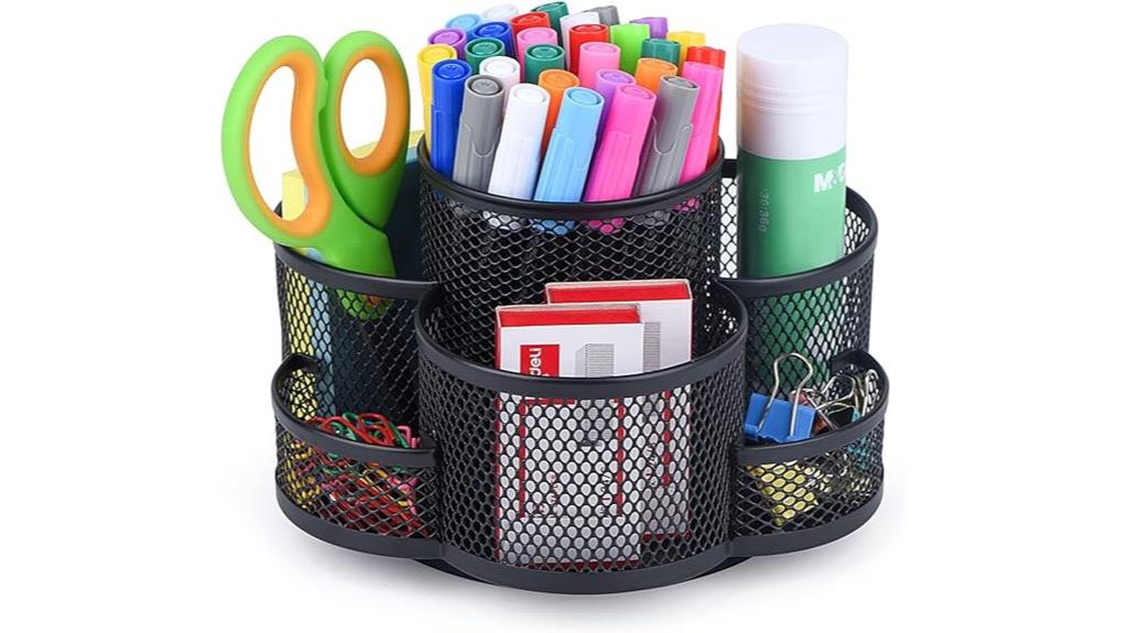 rotating black pen organizer