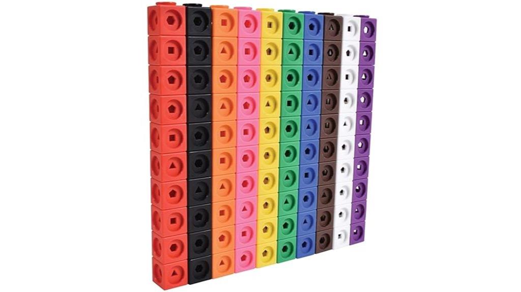 set of 100 math cubes