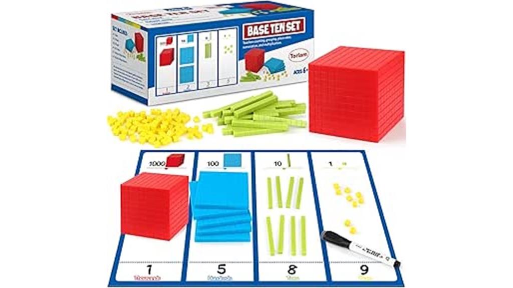 set of 131 base ten blocks