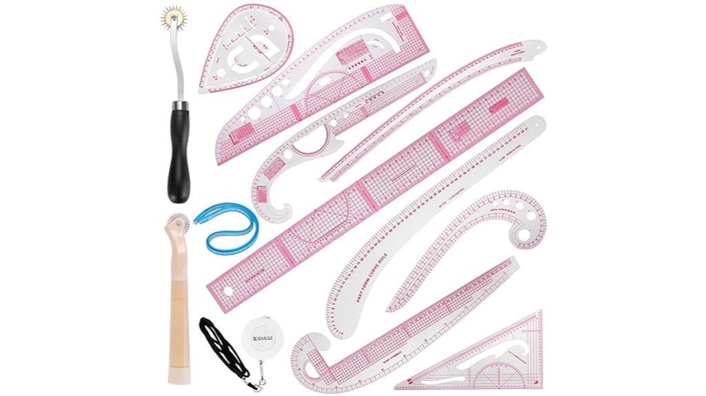 set of 13 french curve rulers