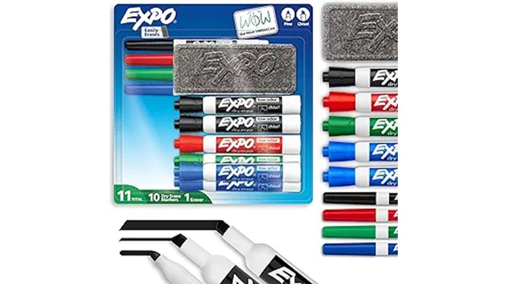 set of eleven markers