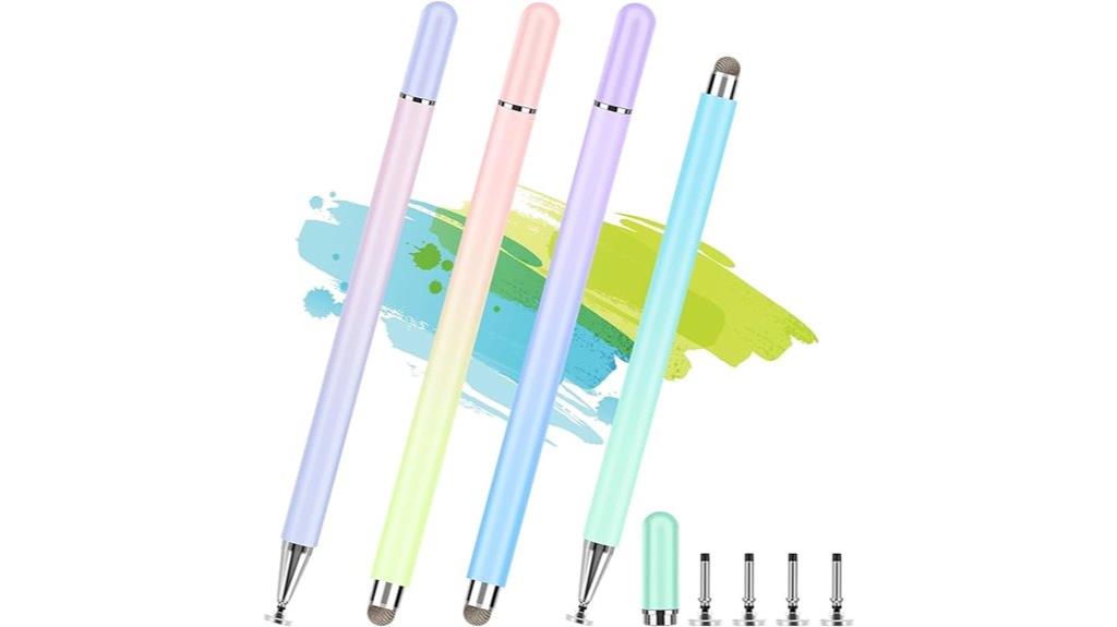 set of four stylus pens