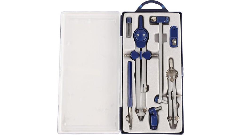 seven piece metal compass set