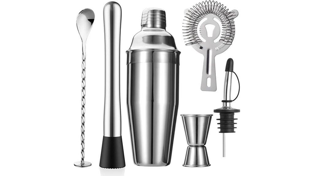 six piece bar shaker set