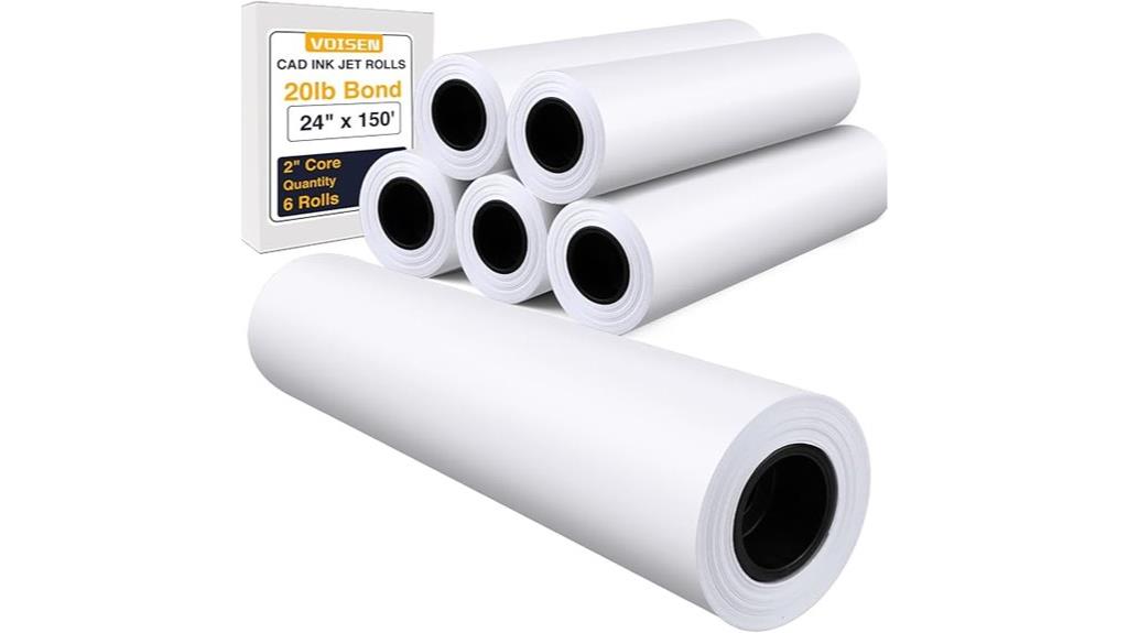 six roll wide paper