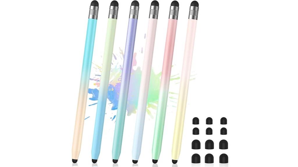 six touchscreen stylus pens