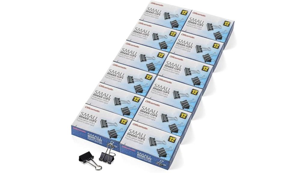 small black binder clips