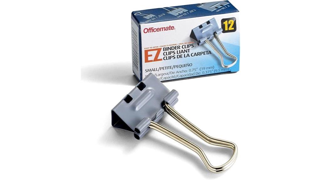 small gray binder clips