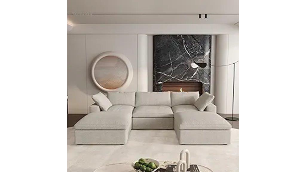 soft gray sectional sofa