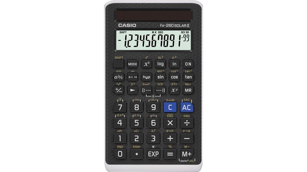 solar powered scientific calculator