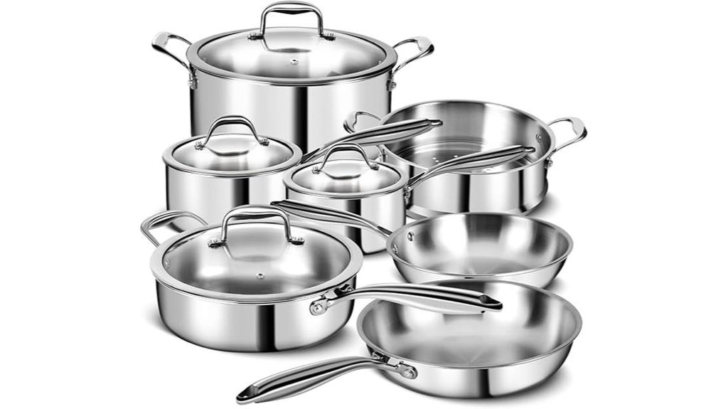 stainless steel 11 piece cookware