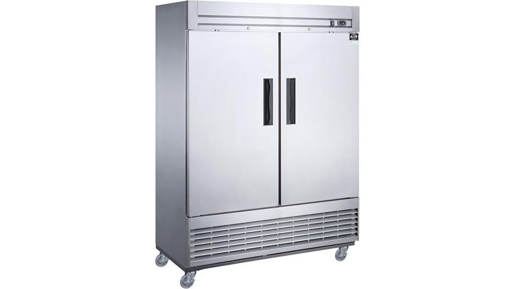 stainless steel commercial freezer