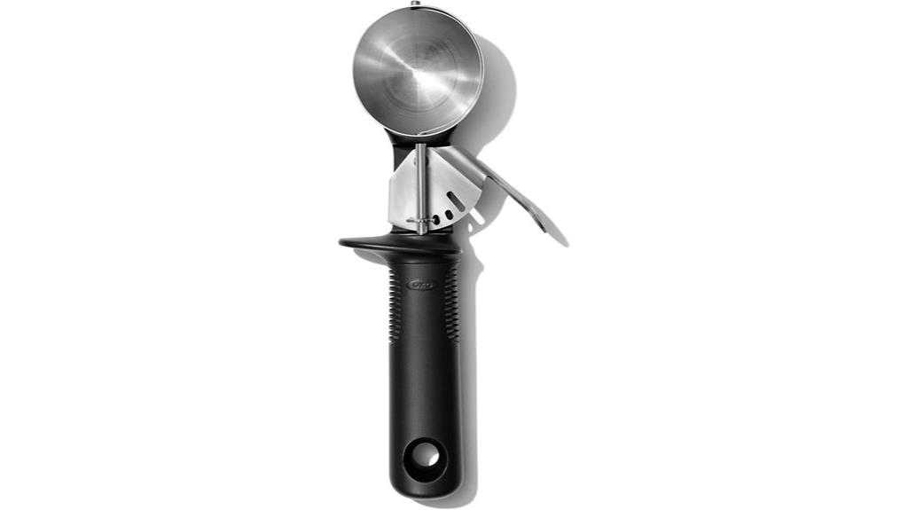 stainless steel ice cream scoop