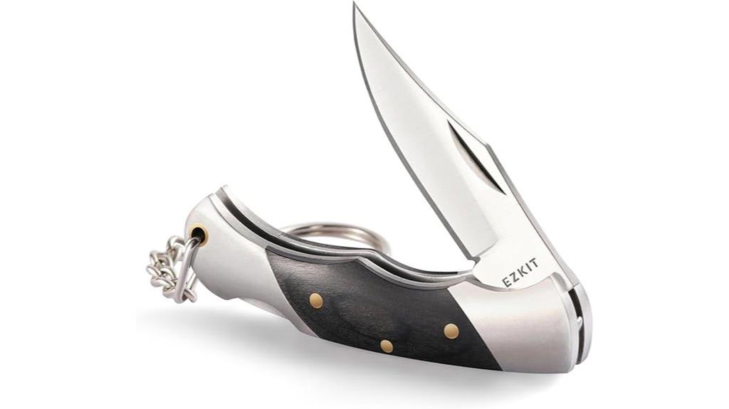 stainless wood pocket knife