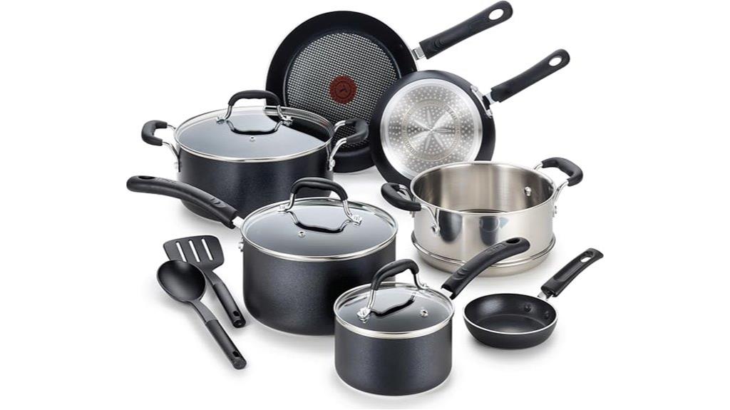 t fal 12 piece nonstick set