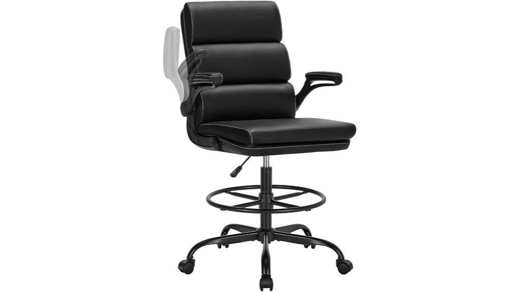 tall padded armchair