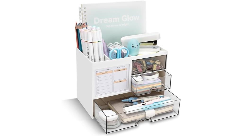 three drawer desk organizer