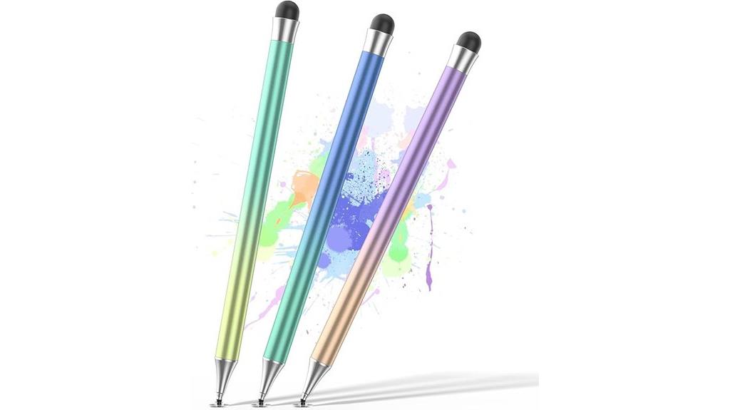 three pack touchscreen styluses