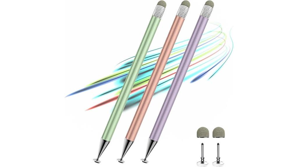 three stylus pens