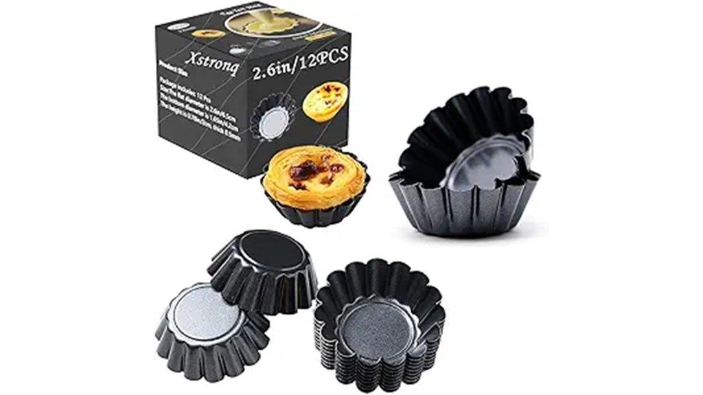 twelve 2 6 inch tart molds