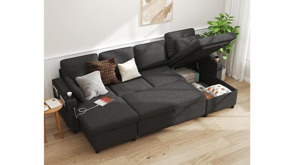 u shaped convertible sofa