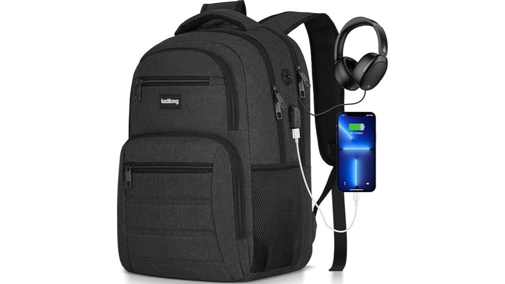 usb charger anti theft backpack